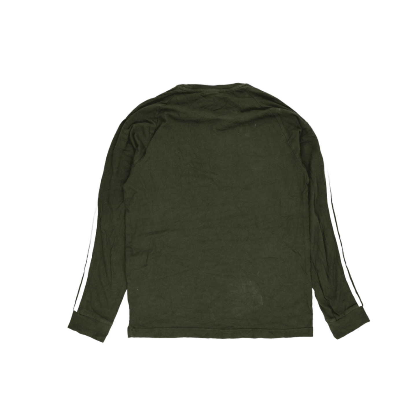 adidas Originals Khaki Long Sleeve Trefoil Logo Shirt Large Cotton Streetwear
