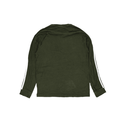 adidas Originals Khaki Long Sleeve Trefoil Logo Shirt Large Cotton Streetwear