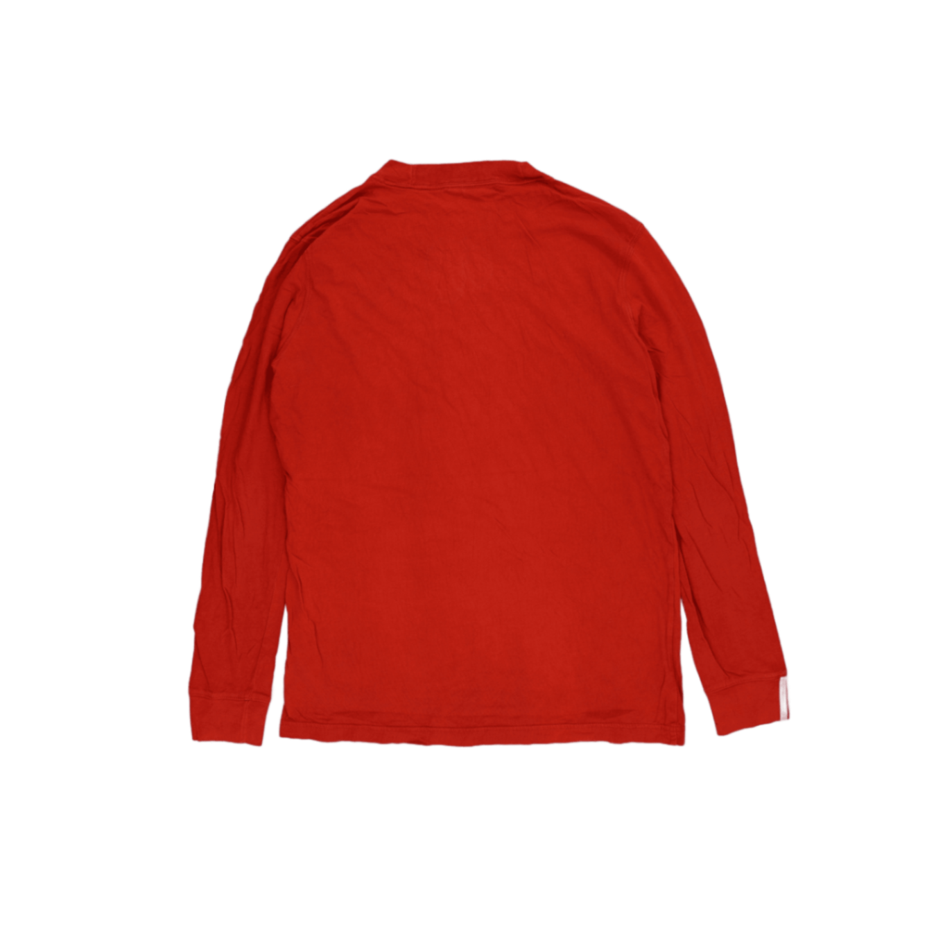 Adidas Originals Red Long Sleeve T-Shirt Men's Size 10 Medium Cotton Crew Neck Casual