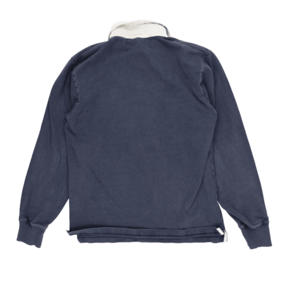 GANT Navy Long Sleeve Rugby Polo Shirt for Men Size L 100% Cotton