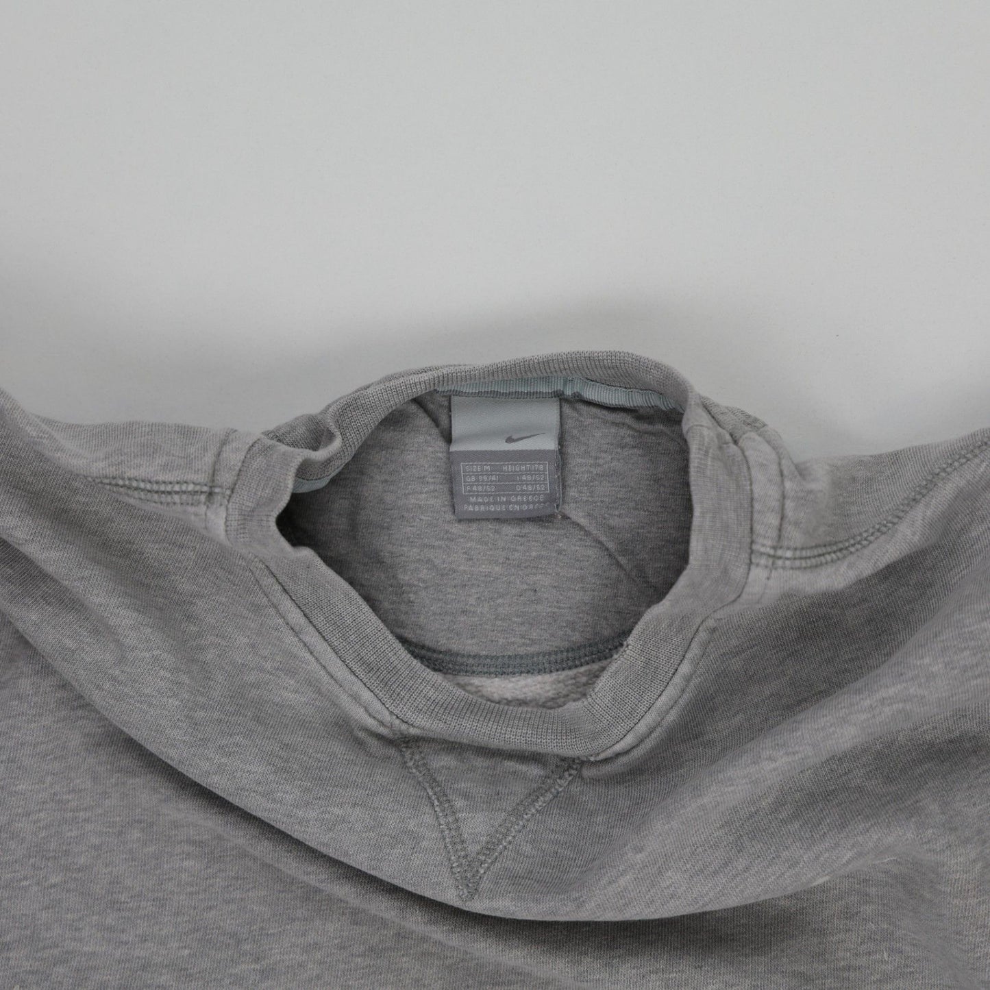 Nike Grey Crew Neck Sweatshirt Men's Medium Cotton Blend Pullover