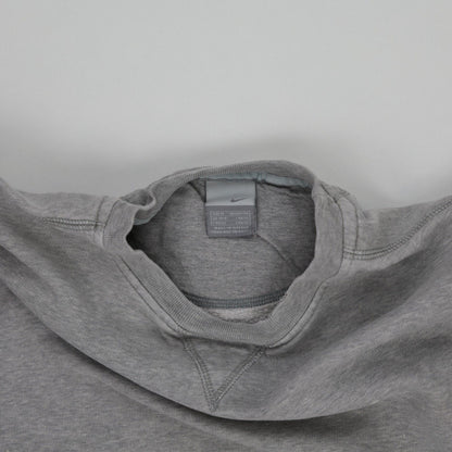 Nike Grey Crew Neck Sweatshirt Men's Medium Cotton Blend Pullover