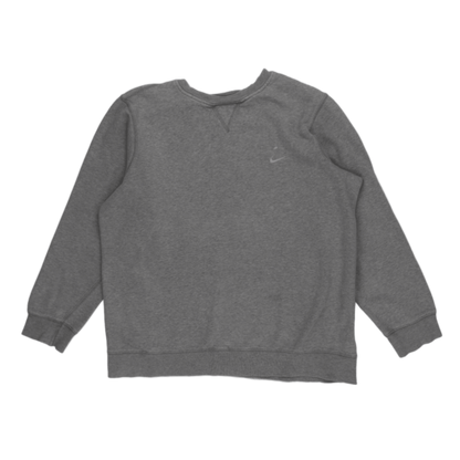 Nike Grey Crew Neck Sweatshirt Men's Medium Cotton Blend Pullover