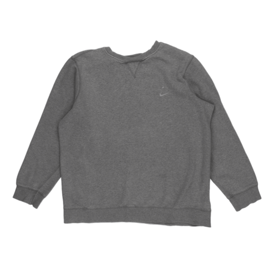Nike Grey Crew Neck Sweatshirt Men's Medium Cotton Blend Pullover