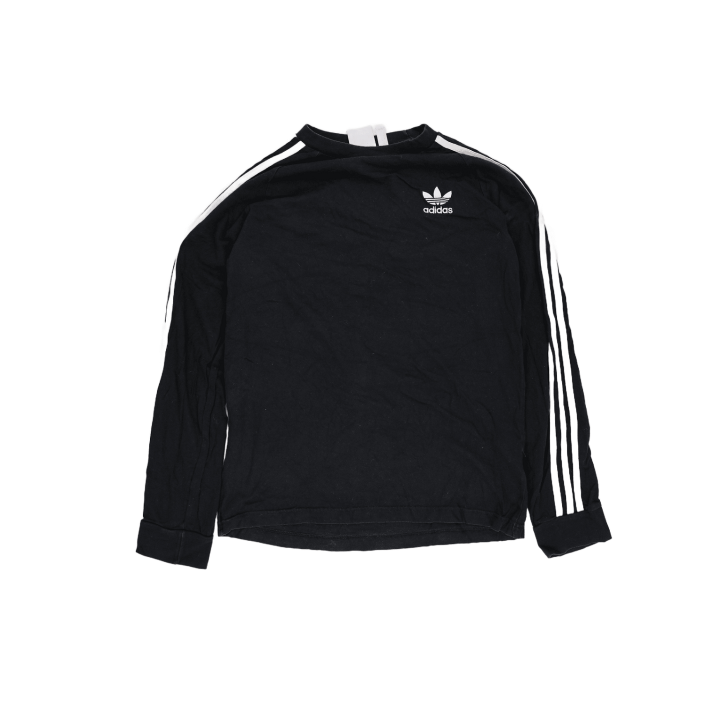 Adidas Black Long Sleeve Cotton Crewneck T-Shirt Size L Men's Sportswear