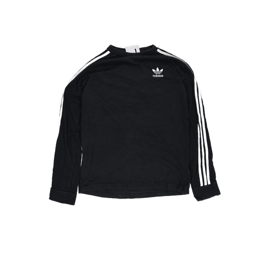 Adidas Black Long Sleeve Cotton Crewneck T-Shirt Size L Men's Sportswear