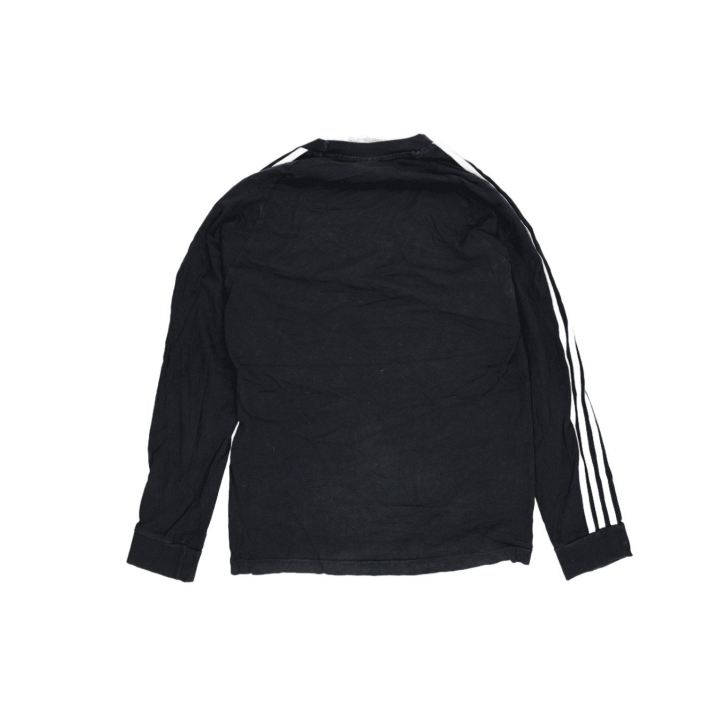 Adidas Black Long Sleeve Cotton Crewneck T-Shirt Size L Men's Sportswear