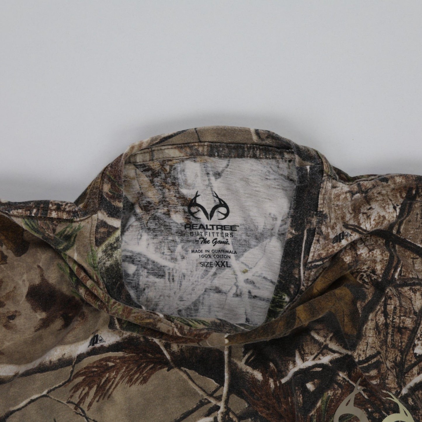 Realtree Outfitters Camouflage T-Shirt Brown Camo XXL 100 Percent Cotton Crew Neck Outdoor Tee