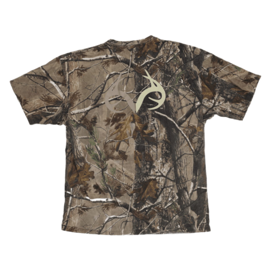 Realtree Outfitters Camouflage T-Shirt Brown Camo XXL 100 Percent Cotton Crew Neck Outdoor Tee
