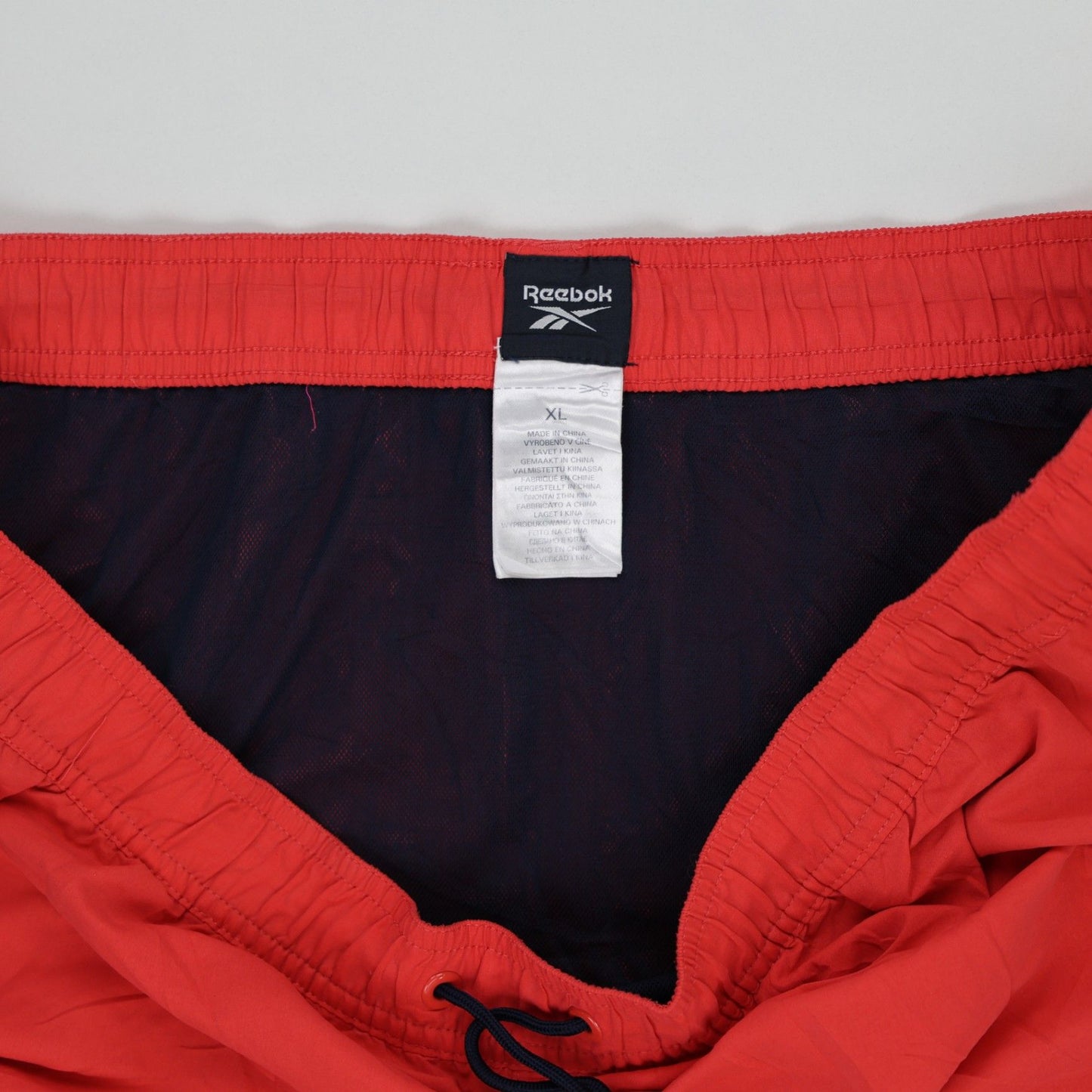 Reebok Red Swim Shorts XL 15 In Inseam Polyester Mens