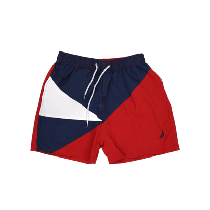 Nautica Colourblock Swim Shorts Red Navy White XL 15 Inseam Nylon