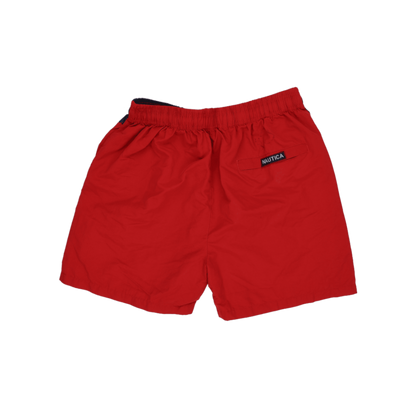 Nautica Colourblock Swim Shorts Red Navy White XL 15 Inseam Nylon