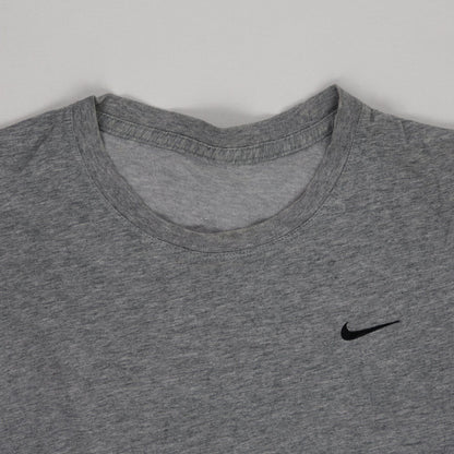 Nike Men's Grey Long Sleeve Cotton T-Shirt Size Large Casual Crew Neck