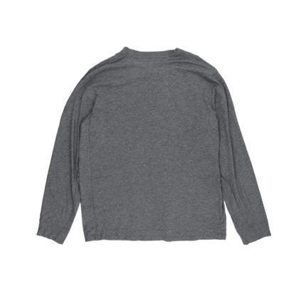 Nike Men's Grey Long Sleeve Cotton T-Shirt Size Large Casual Crew Neck