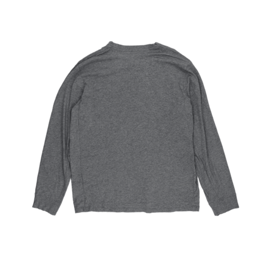 Nike Men's Grey Long Sleeve Cotton T-Shirt Size Large Casual Crew Neck