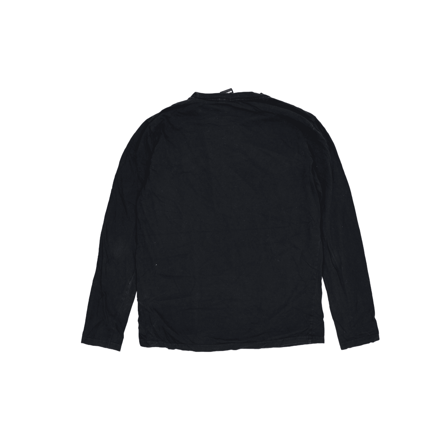 Quiksilver Black Long Sleeve Graphic T-Shirt Men's Medium Vintage Cotton Crew Neck