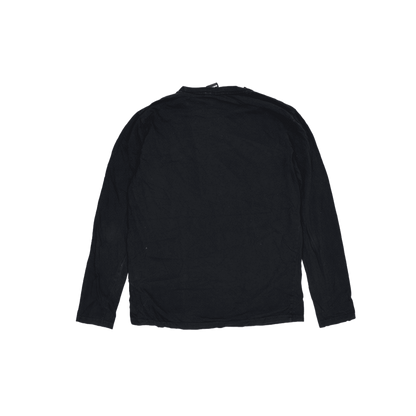 Quiksilver Black Long Sleeve Graphic T-Shirt Men's Medium Vintage Cotton Crew Neck