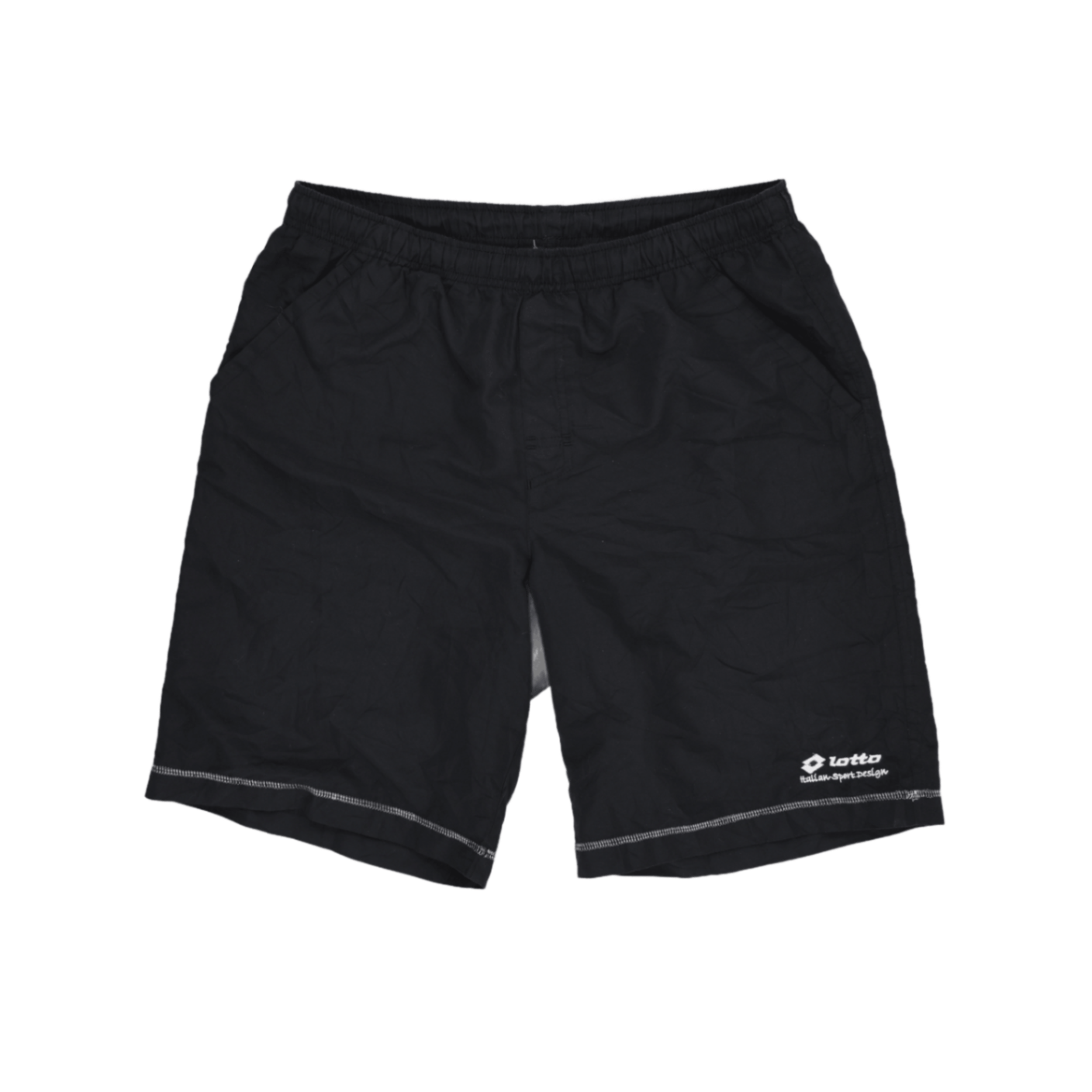 Lotto Black Sports Shorts for Men Size L 21 Inseam Polyester