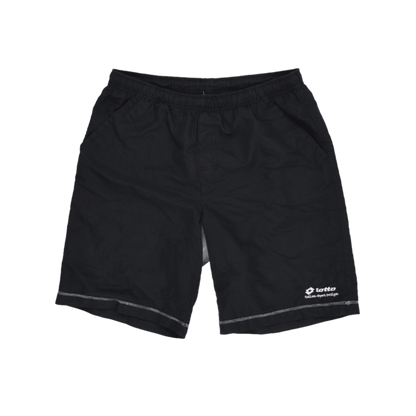 Lotto Black Sports Shorts for Men Size L 21 Inseam Polyester