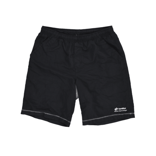 Lotto Black Sports Shorts for Men Size L 21 Inseam Polyester