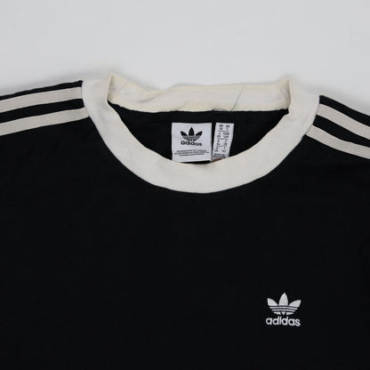 adidas Originals Black Long Sleeve T-Shirt Size L Cotton Crew Neck