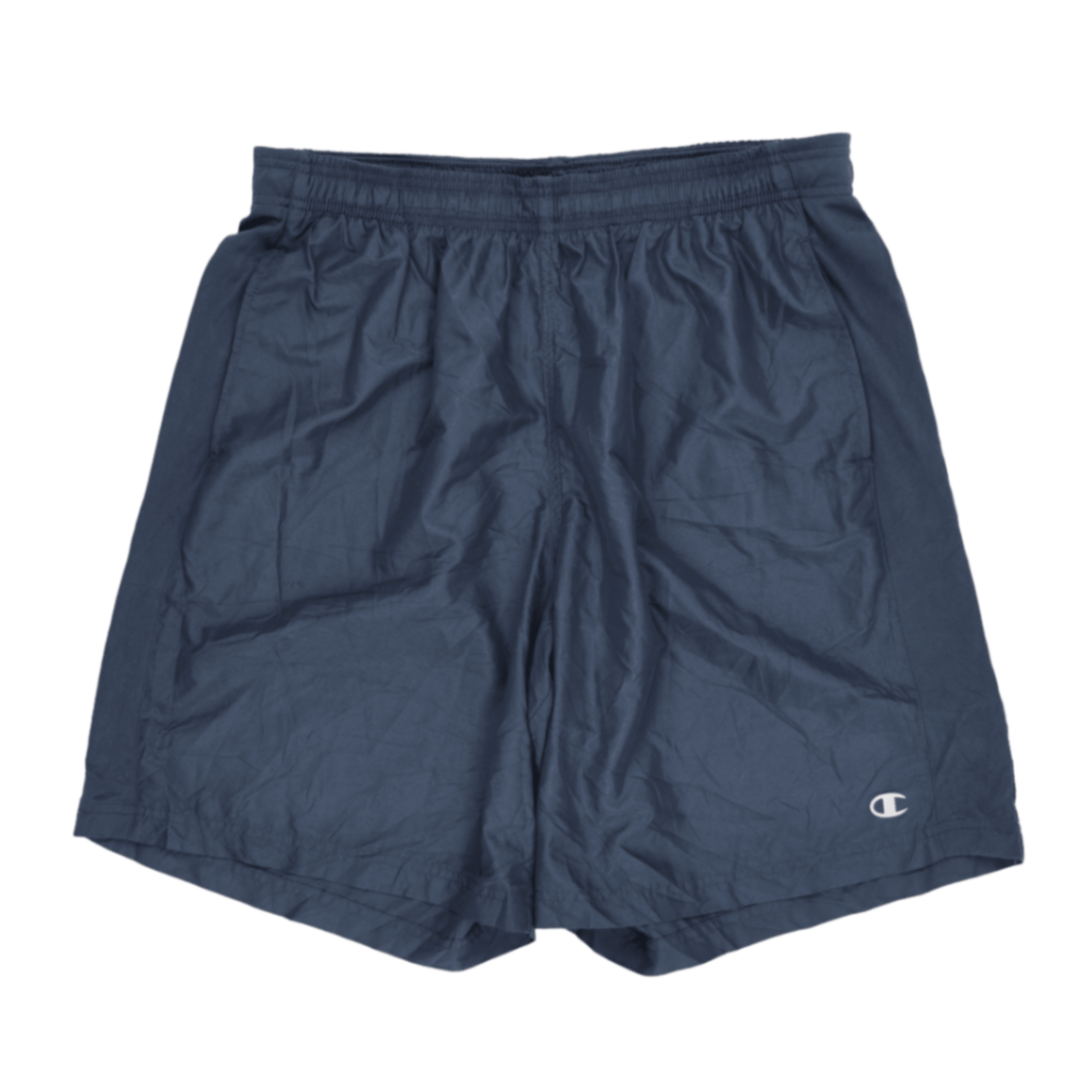 Champion Navy Blue Athletic Shorts Large 19 Inseam Nylon Mens