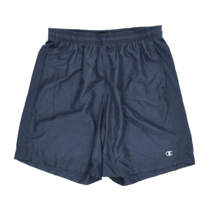 Champion Navy Blue Athletic Shorts Large 19 Inseam Nylon Mens