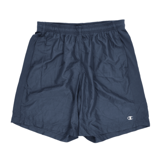 Champion Navy Blue Athletic Shorts Large 19 Inseam Nylon Mens