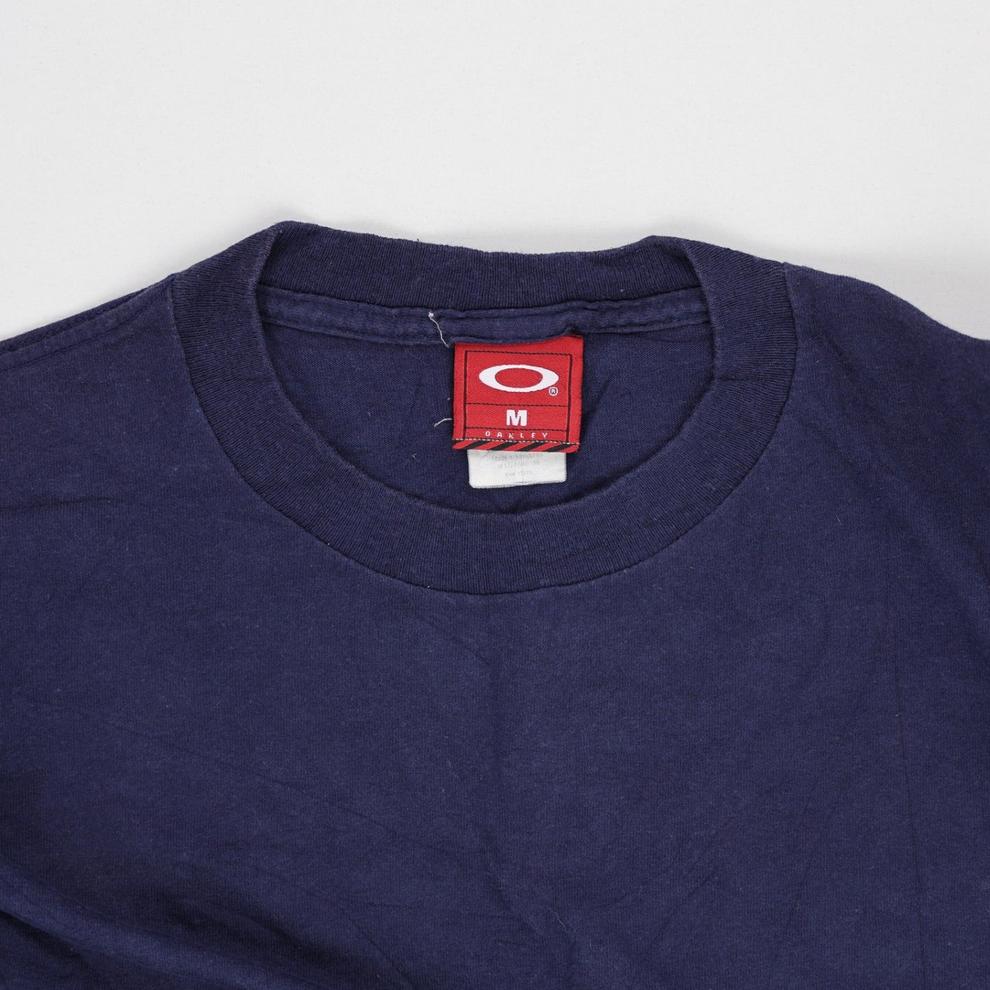 Oakley Vintage Navy Long Sleeve T-Shirt Men Medium Cotton Streetwear Crew Neck