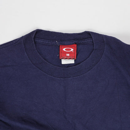 Oakley Vintage Navy Long Sleeve T-Shirt Men Medium Cotton Streetwear Crew Neck