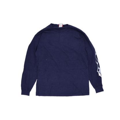 Oakley Vintage Navy Long Sleeve T-Shirt Men Medium Cotton Streetwear Crew Neck