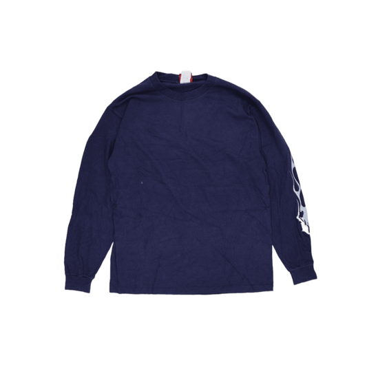Oakley Vintage Navy Long Sleeve T-Shirt Men Medium Cotton Streetwear Crew Neck