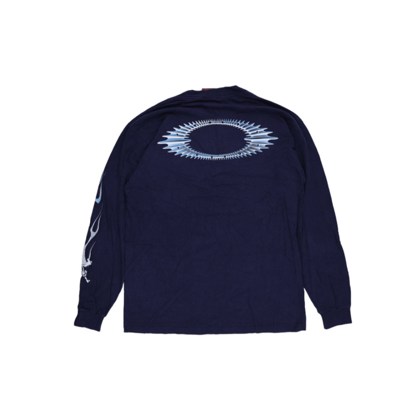 Oakley Vintage Navy Long Sleeve T-Shirt Men Medium Cotton Streetwear Crew Neck