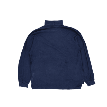 Nike Vintage Navy Blue Roll Neck Sweatshirt Men's Size M Cotton