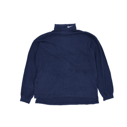 Nike Vintage Navy Blue Roll Neck Sweatshirt Men's Size M Cotton