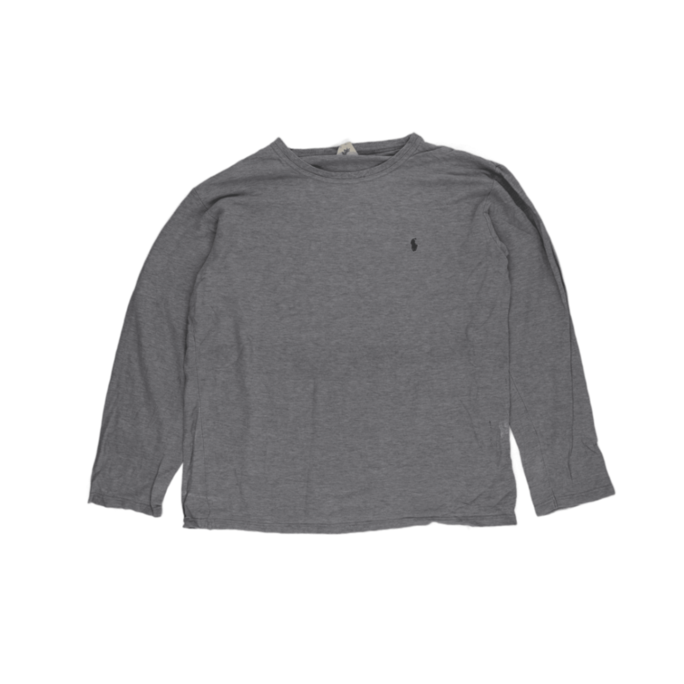 Ralph Lauren Long Sleeve Crew Neck T-Shirt Grey Large Cotton