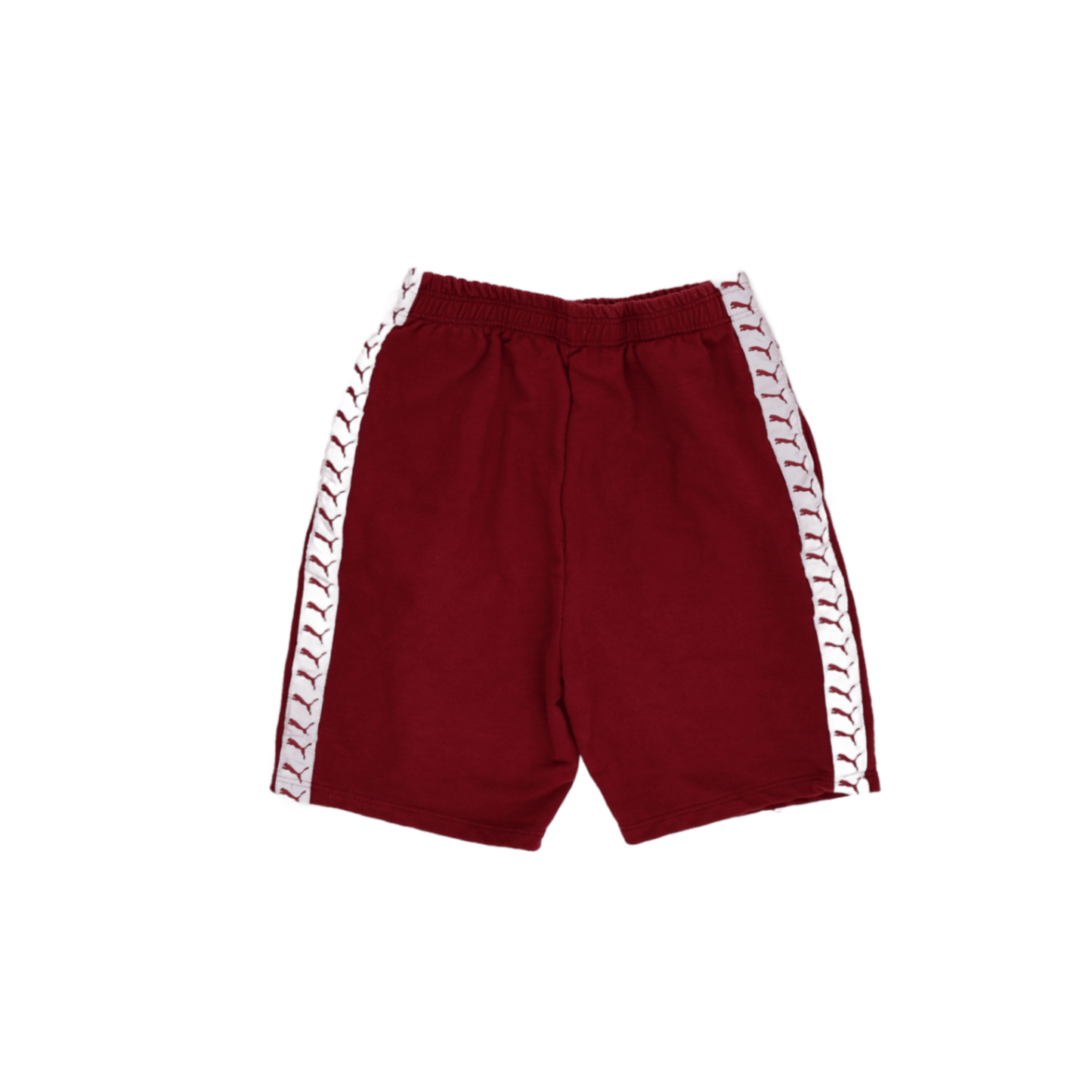 PUMA Burgundy Athletic Shorts Men Medium Cotton Blend 22 cm Inseam