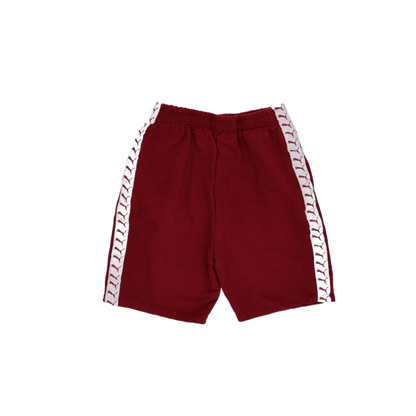 PUMA Burgundy Athletic Shorts Men Medium Cotton Blend 22 cm Inseam