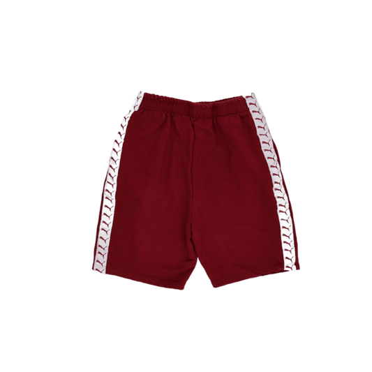 PUMA Burgundy Athletic Shorts Men Medium Cotton Blend 22 cm Inseam