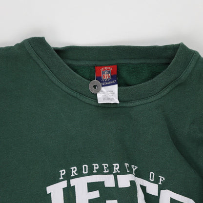 NFL Gridiron Classic New York Jets Vintage Crew Neck Sweatshirt Green XXL Cotton Blend