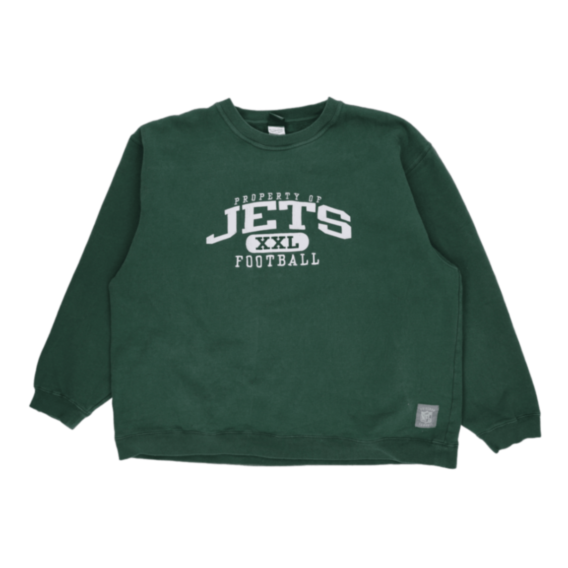 NFL Gridiron Classic New York Jets Vintage Crew Neck Sweatshirt Green XXL Cotton Blend