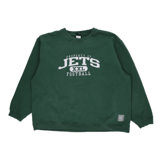 NFL Gridiron Classic New York Jets Vintage Crew Neck Sweatshirt Green XXL Cotton Blend