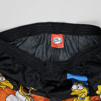 The Simpsons Vintage Black Lounge Shorts XL 42 Inseam Polyester
