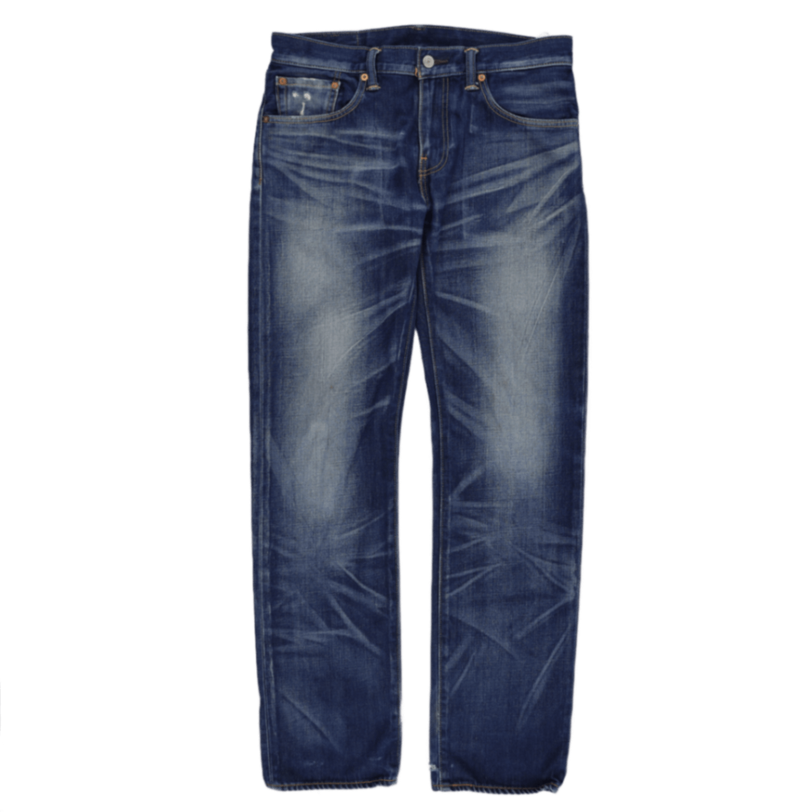 Levi's 502 Tapered Fit Blue Denim Jeans W32 L34 Cotton