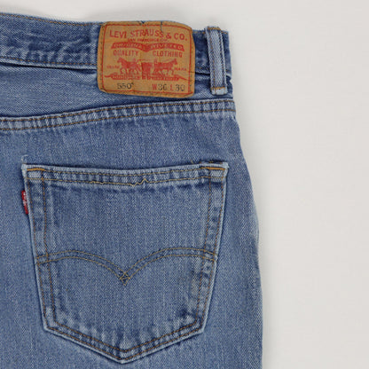 Levi's 550 Relaxed Fit Men's Vintage Blue Jeans W36 L30 100% Cotton