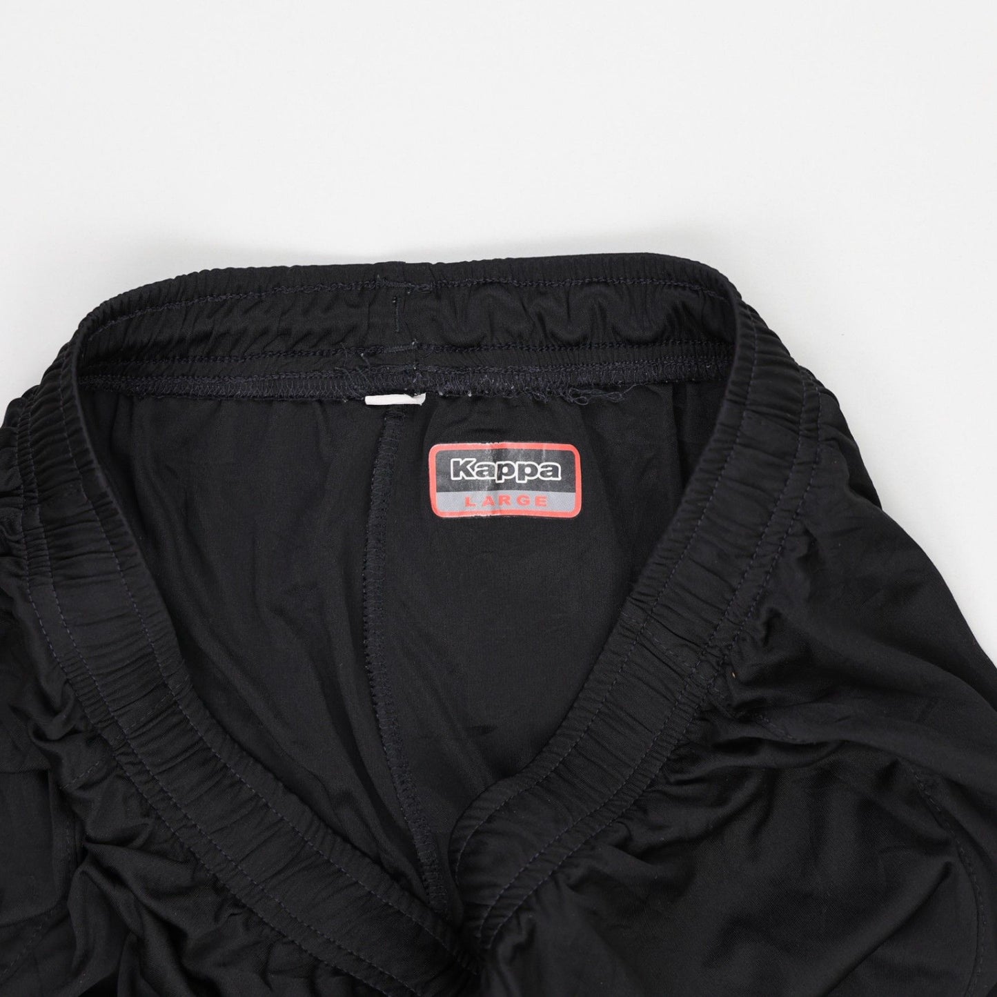 Kappa Black Sports Shorts Large 22 Inseam Polyester Mens
