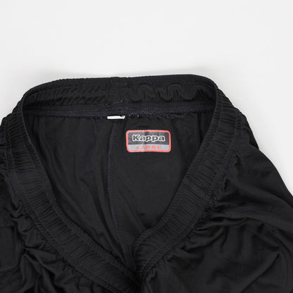 Kappa Black Sports Shorts Large 22 Inseam Polyester Mens
