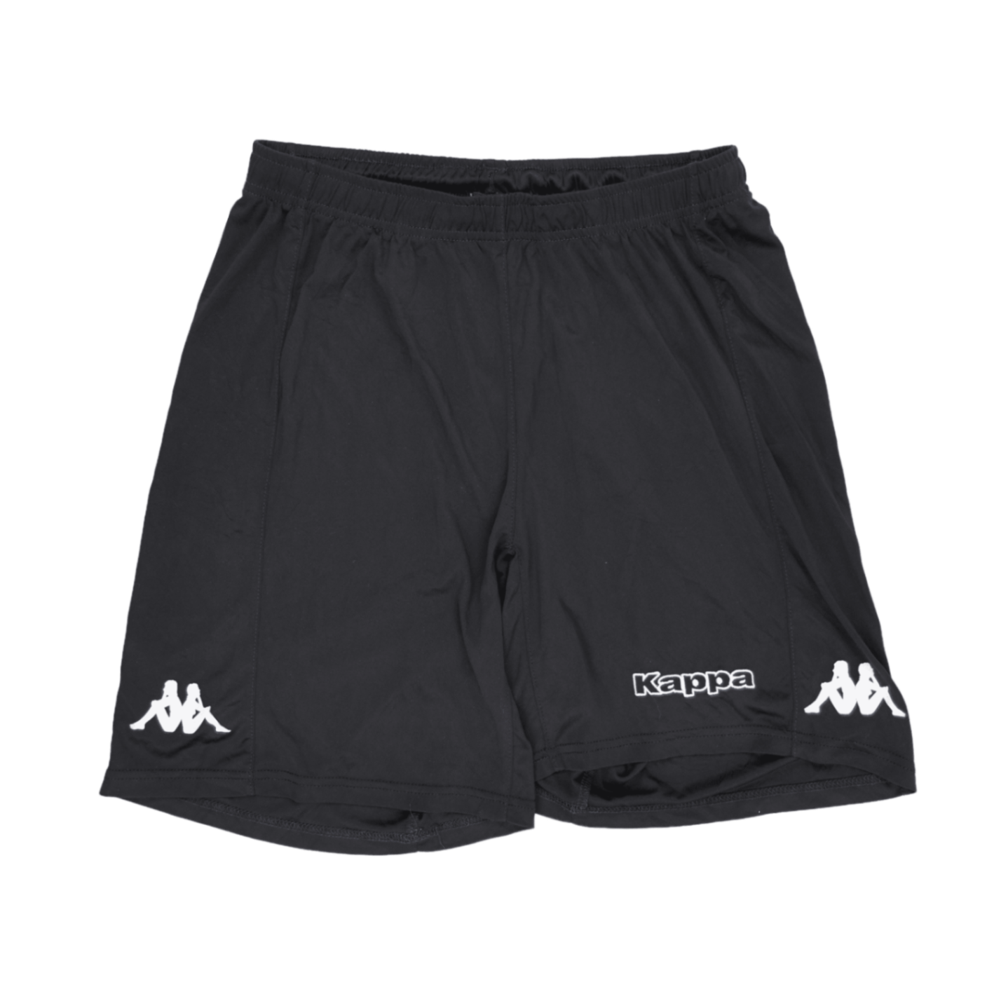 Kappa Black Sports Shorts Large 22 Inseam Polyester Mens