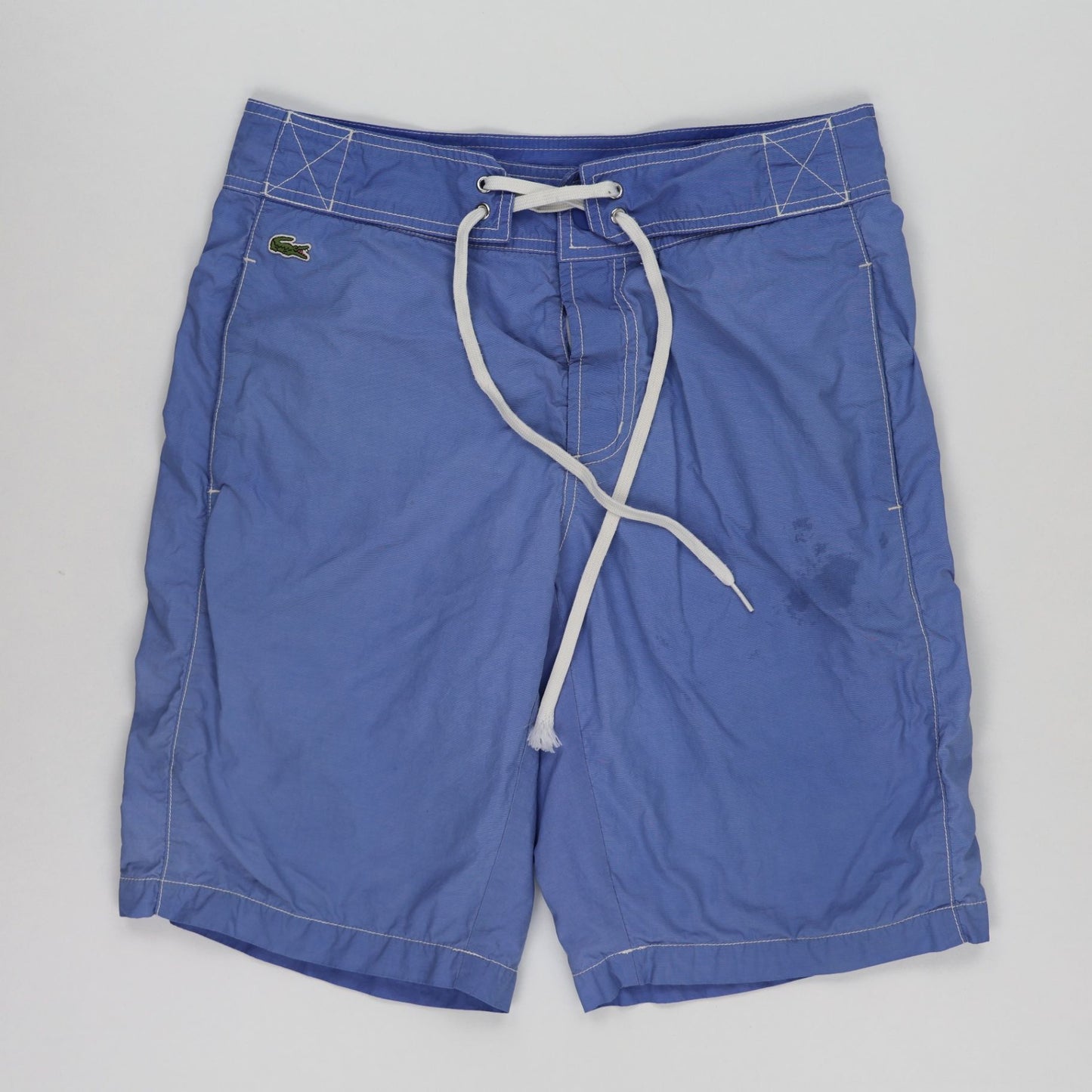 Lacoste Men's Swim Shorts Blue Size Small 100% Polyamide 22 Inseam