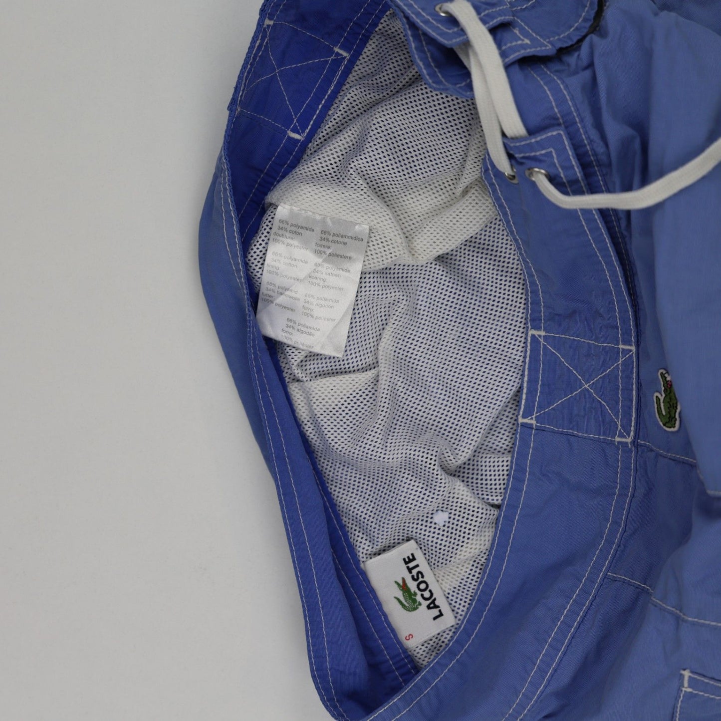 Lacoste Men's Swim Shorts Blue Size Small 100% Polyamide 22 Inseam